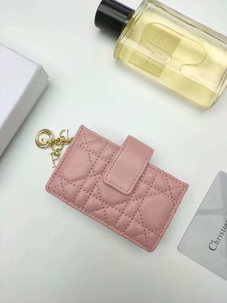 Dior S0074 Wallet Lady dior 5-Gusset card holder Pink