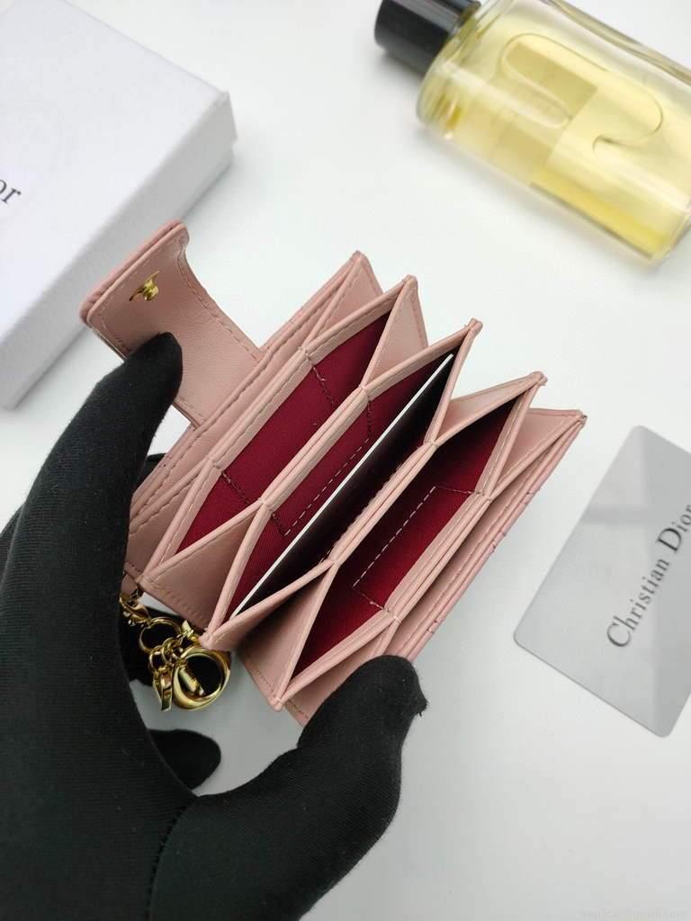 Dior S0074 Wallet Lady dior 5-Gusset card holder Pink