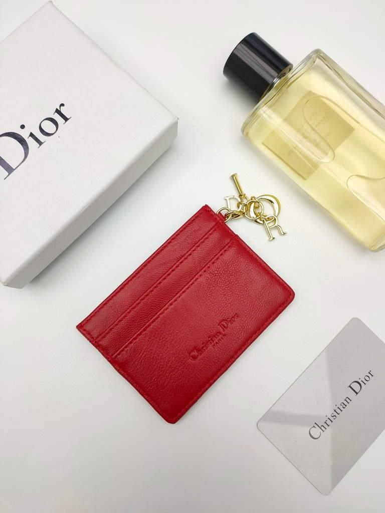 Dior S0126 Dioramour Lady Dior card holder Red Patent Cannage Calfskin