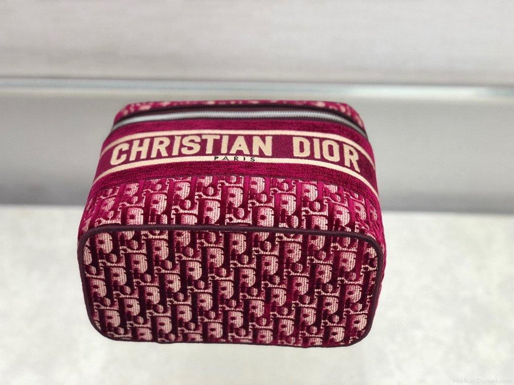 Dior S5480 DiorTravel Vanity Case Bag Wine Red