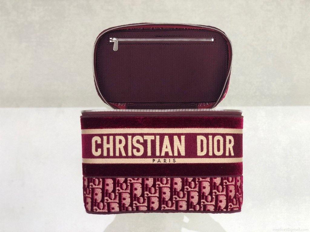 Dior S5480 DiorTravel Vanity Case Bag Wine Red