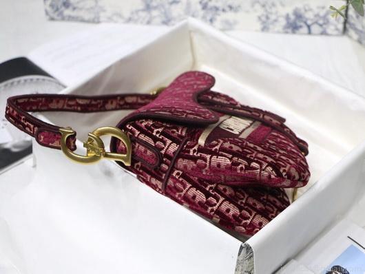 Dior S5632 Saddle Flat Belt Pouch M928 Red