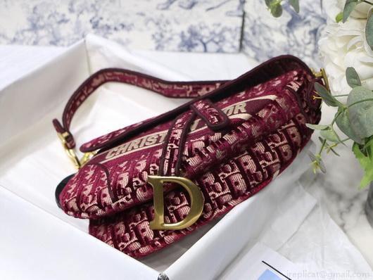 Dior S5632 Saddle Flat Belt Pouch M928 Red