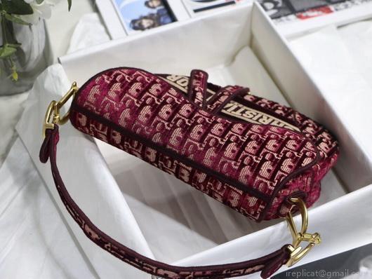 Dior S5632 Saddle Flat Belt Pouch M928 Red