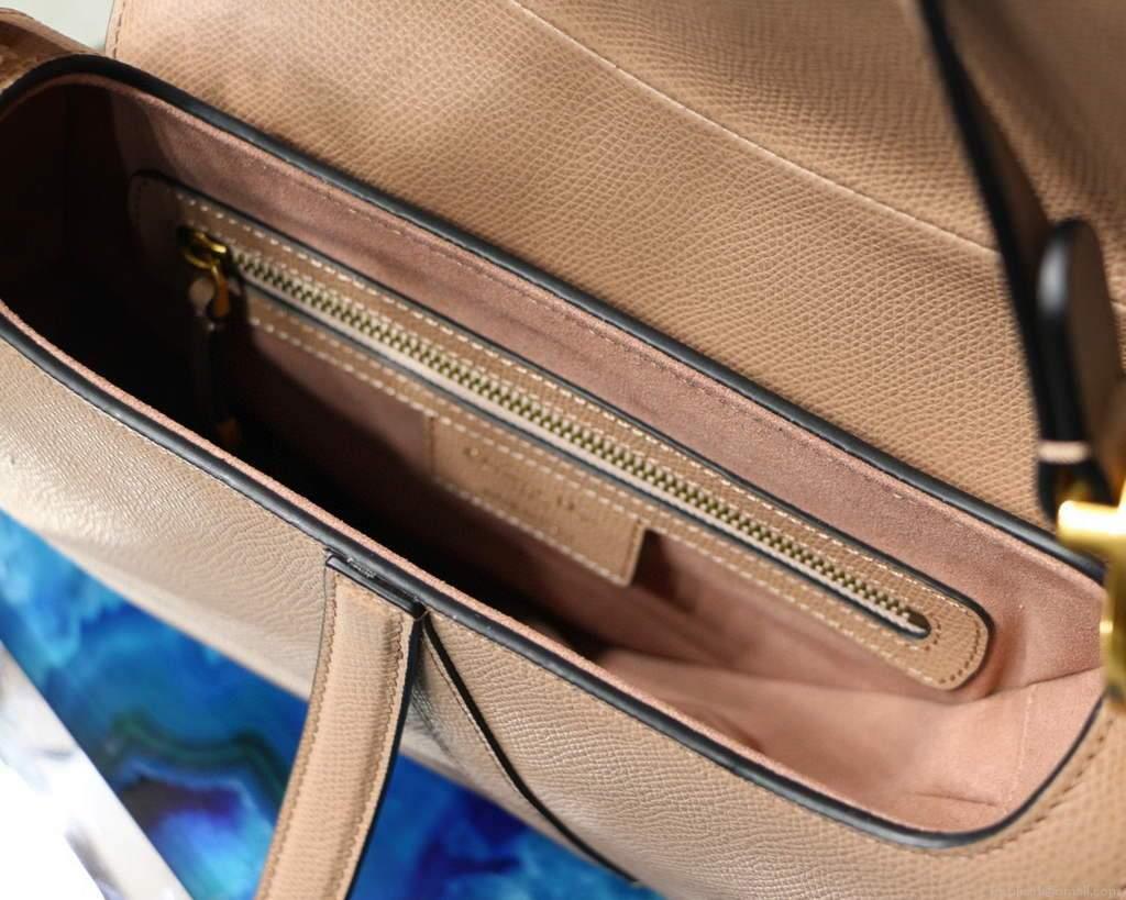 Dior M0446 Dior Saddle Bag Light Pink Grained Calfskin