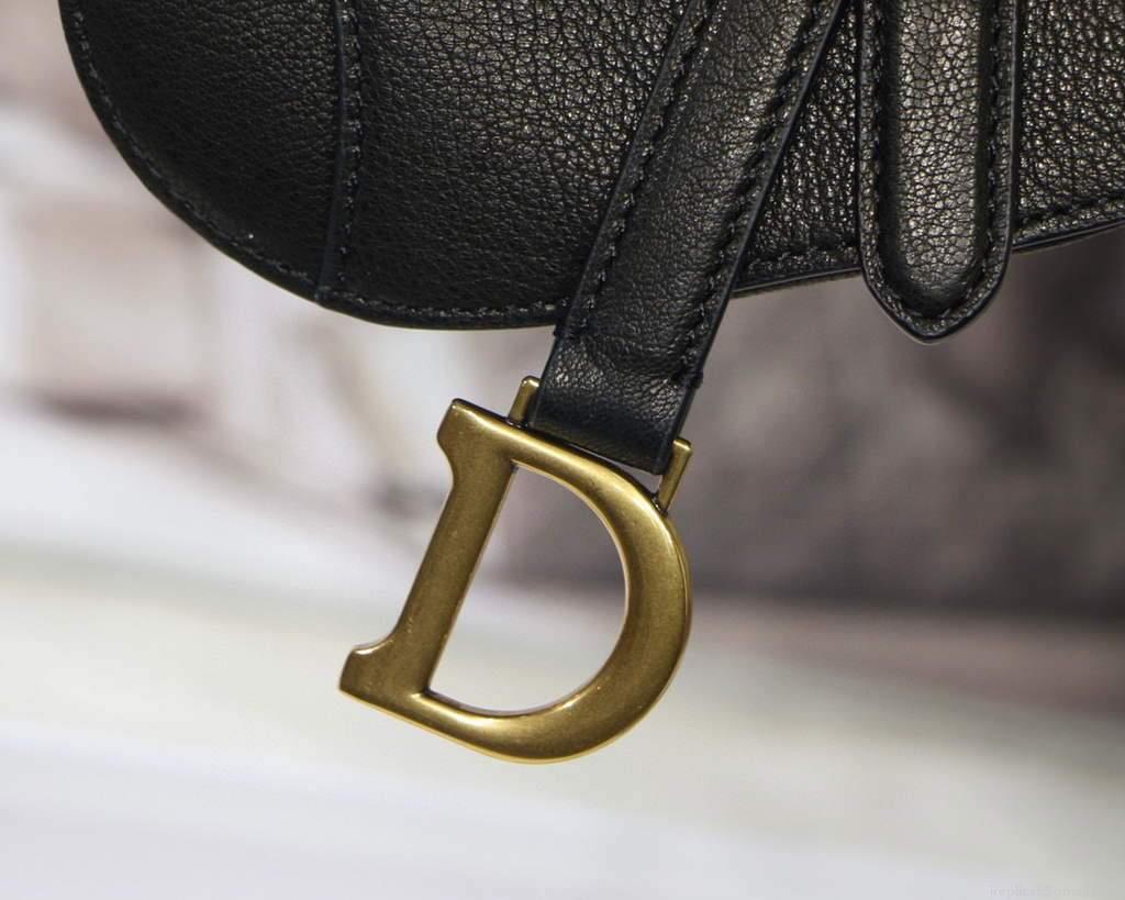 Dior M6008 Bag Saddle Super Mini Bag Cowhide Leather Black