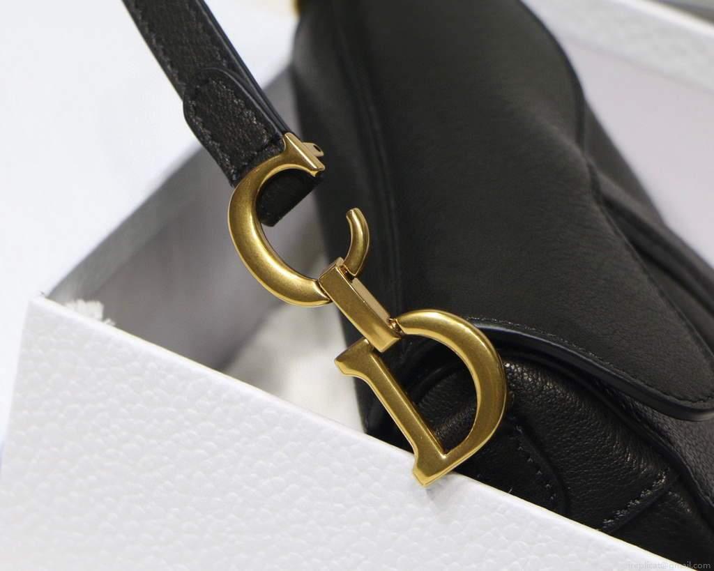 Dior M6008 Bag Saddle Super Mini Bag Cowhide Leather Black