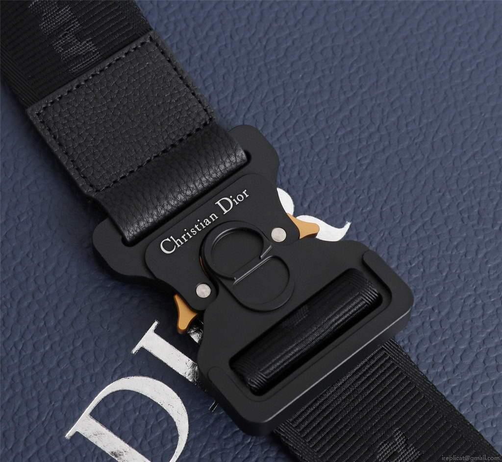 Dior 1ADPO093 Saddle Men Bag Grained Calfskin Black
