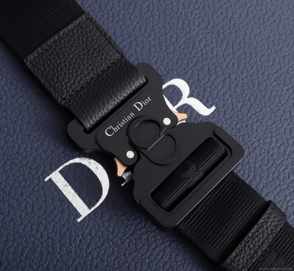 Dior 1ADPO093 Saddle Men Bag Grained Calfskin Black