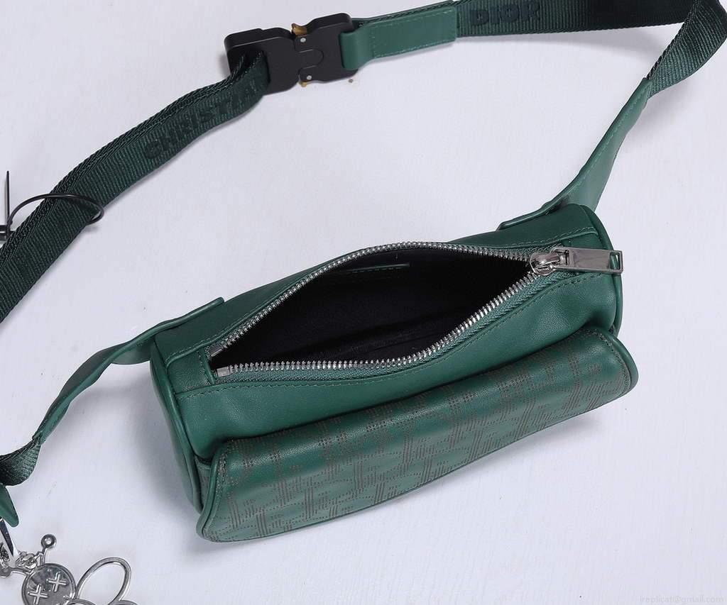 Dior 1ADPO223 Saddle Belt Bag Leather Green