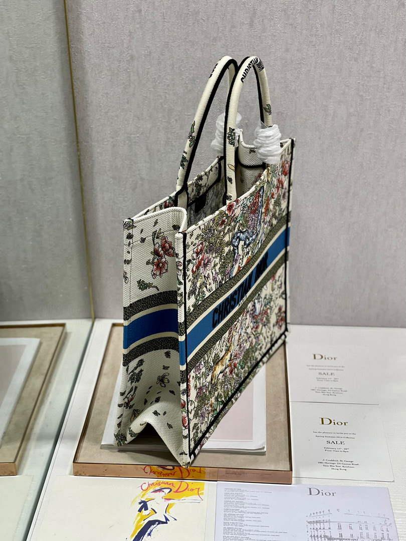 Dior M1286 Large Book Tote Latte D-Constellation Embroidery