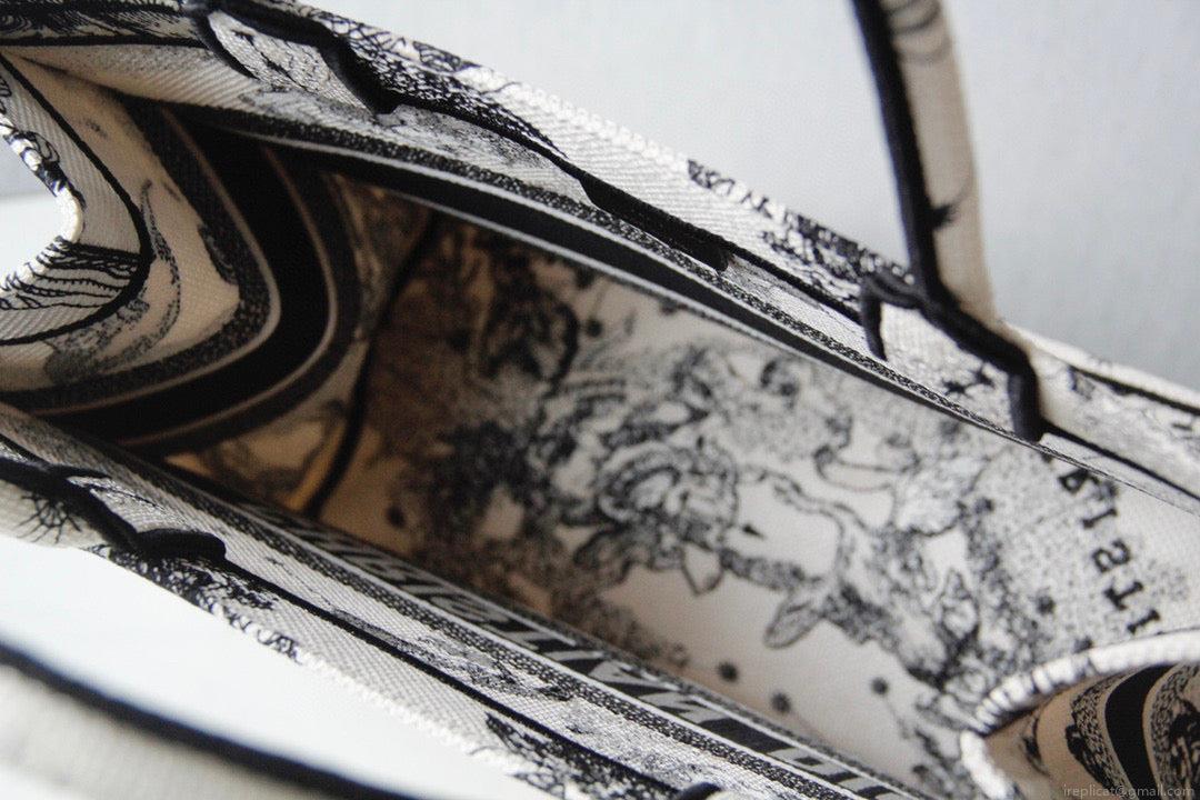 Dior M1296 Medium Book Tote Toile de Jouy Zodiac latte embroidery
