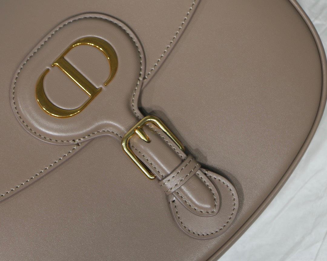 Dior M9320 Large Bobby Bag Light Pink Box Calfskin with Blue Oblique Strap