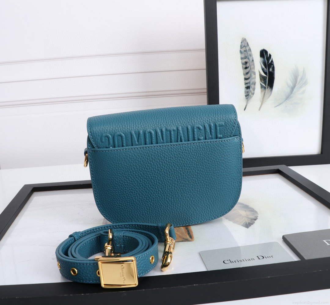 Dior M9317 Small bobby bag Blue Grained Calfskin