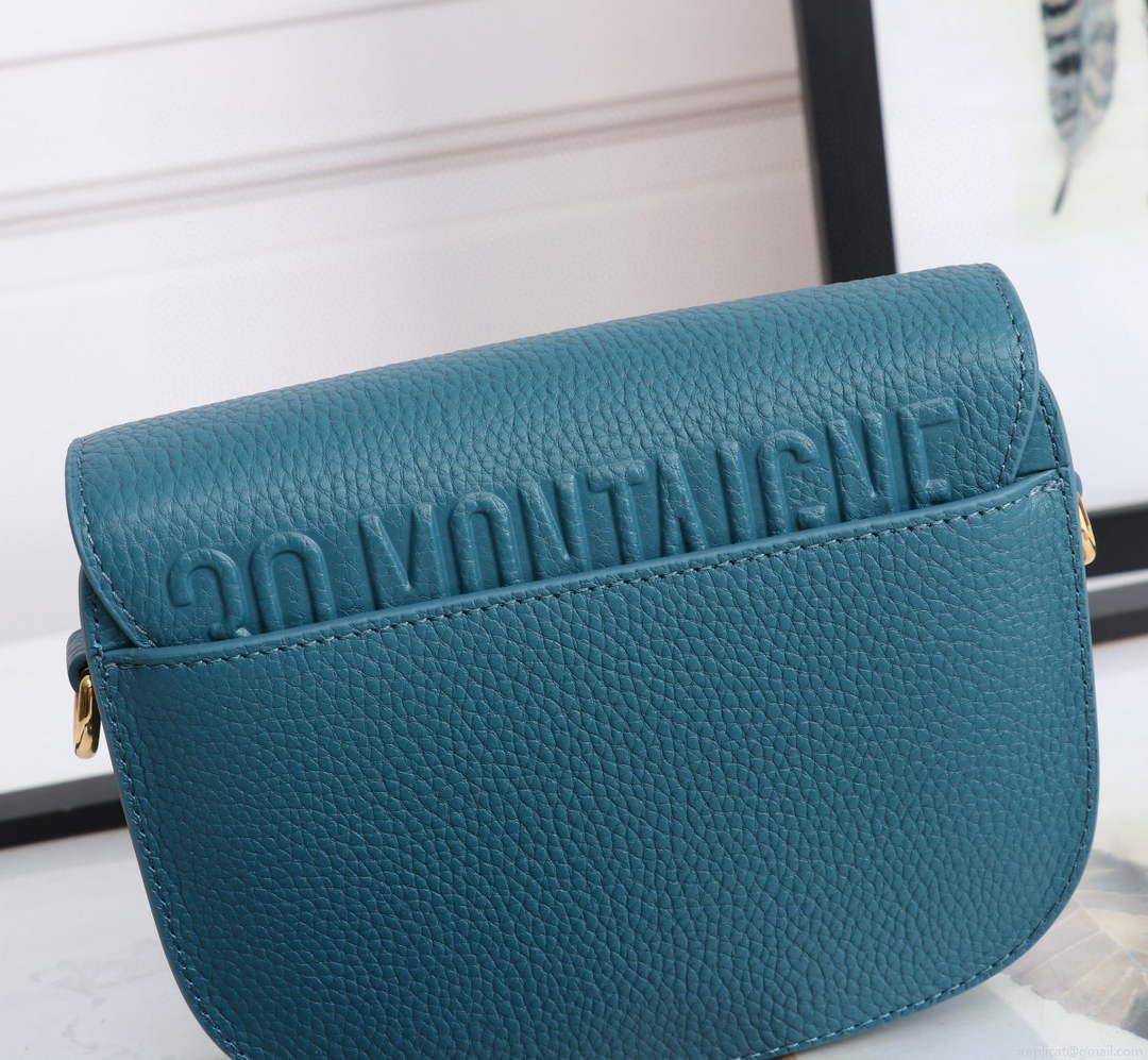 Dior M9317 Small bobby bag Blue Grained Calfskin