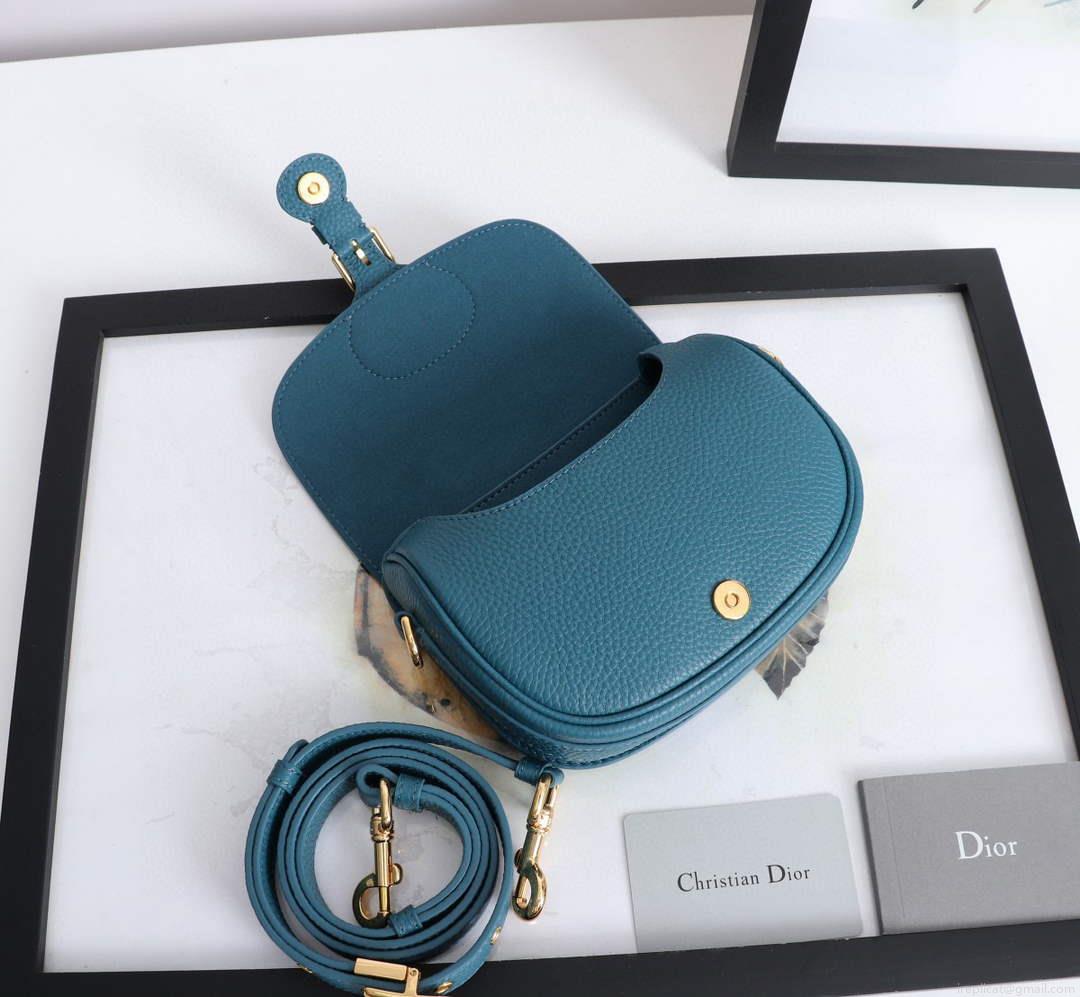 Dior M9317 Small bobby bag Blue Grained Calfskin