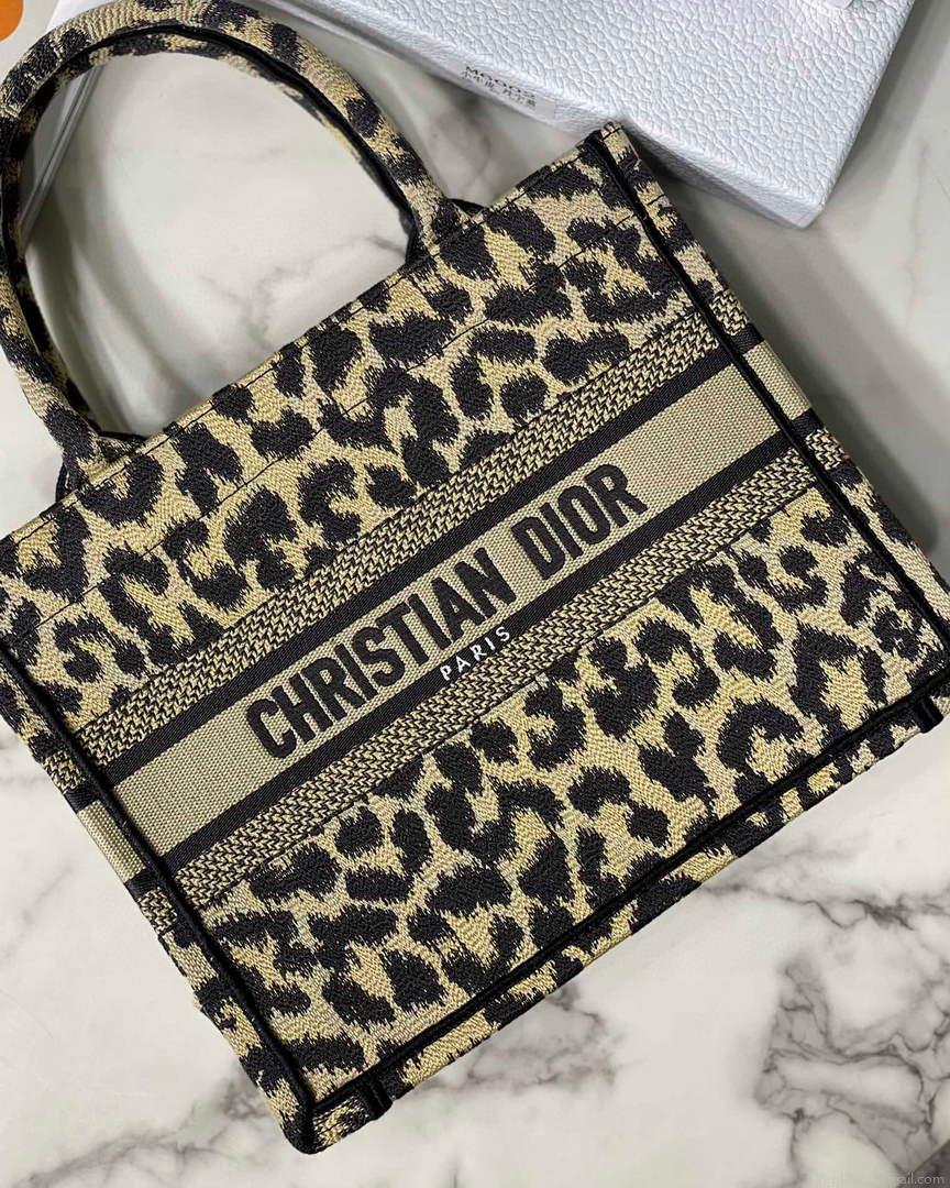 Dior M1265 Small Book Tote Beige Multicolor Mizza Embroidery