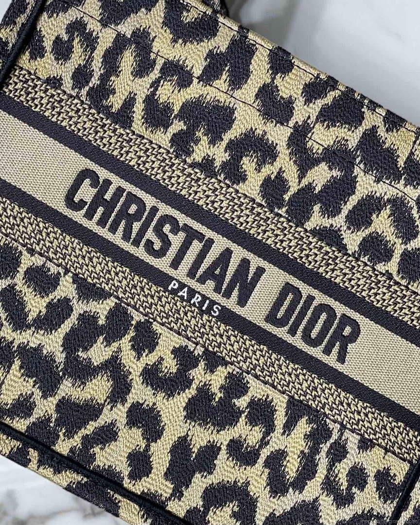 Dior M1265 Small Book Tote Beige Multicolor Mizza Embroidery
