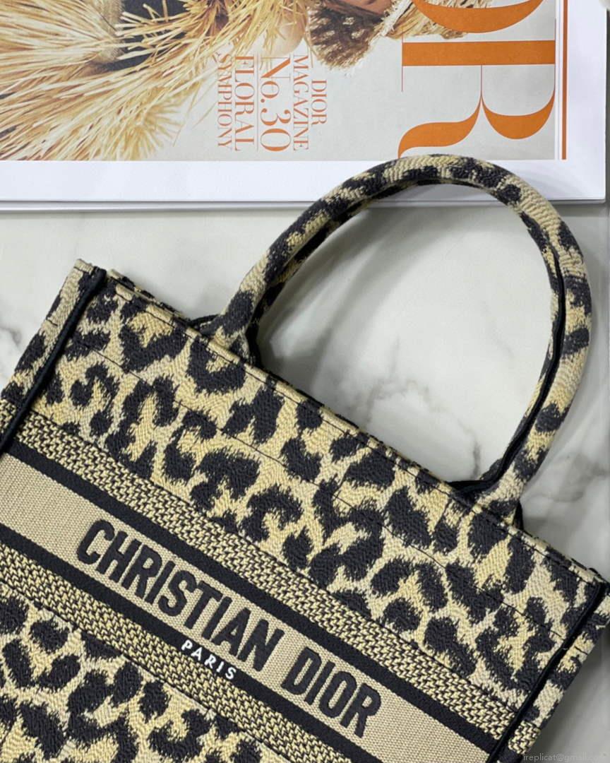 Dior M1265 Small Book Tote Beige Multicolor Mizza Embroidery