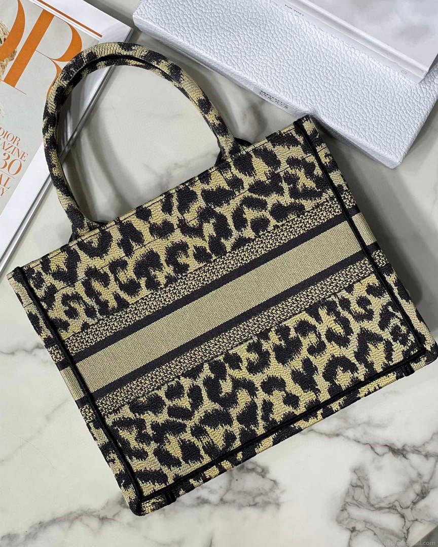 Dior M1265 Small Book Tote Beige Multicolor Mizza Embroidery