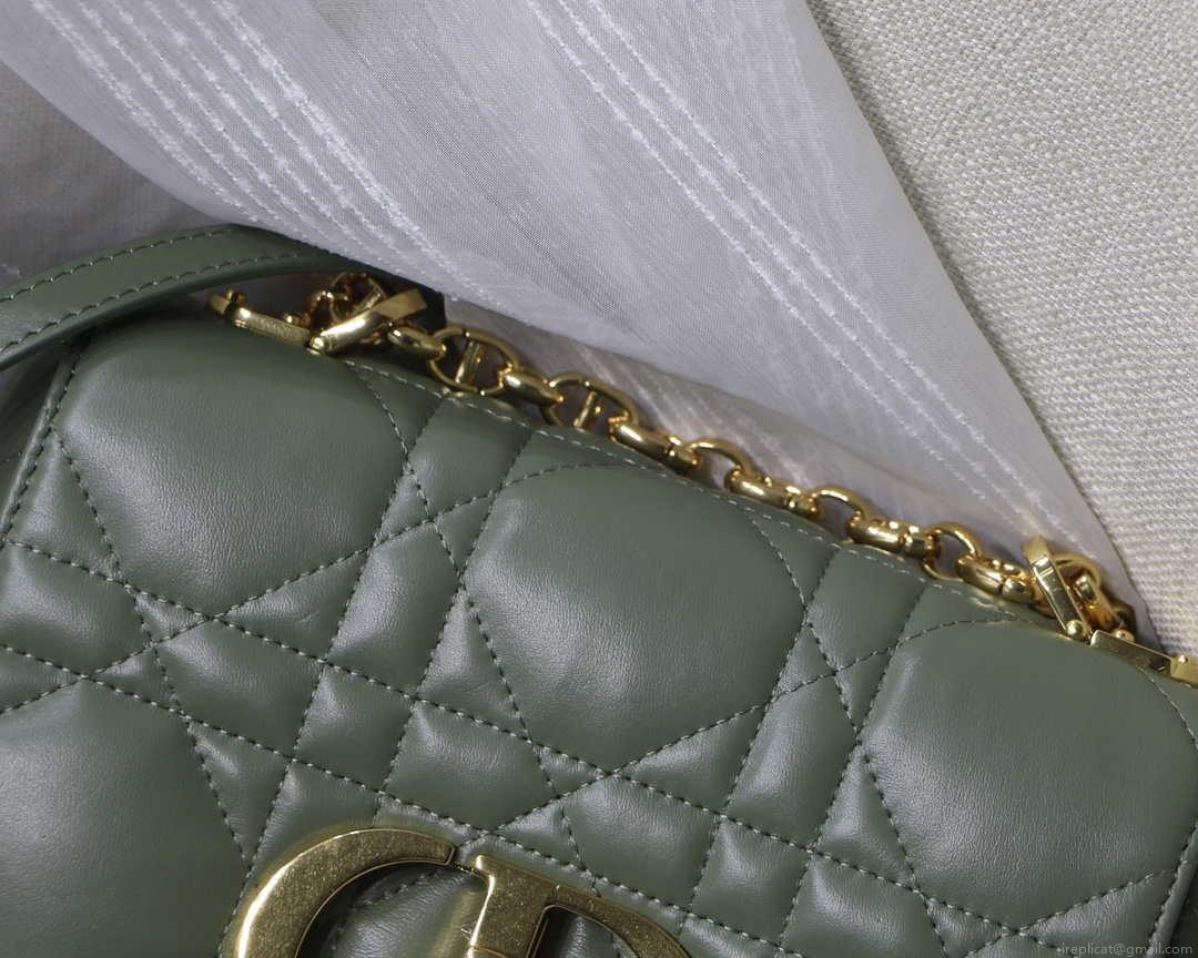 Dior M9241 Small Quilted Macrocannage Calfskin Green