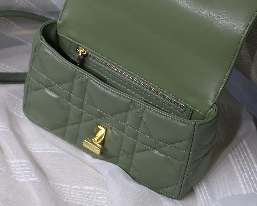 Dior M9241 Small Quilted Macrocannage Calfskin Green