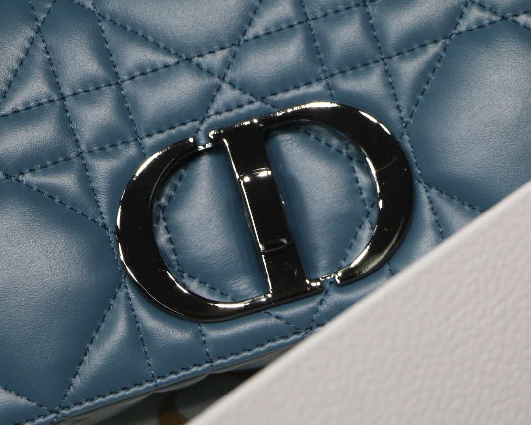 Dior M9241 Small Quilted Macrocannage Calfskin Lake Blue