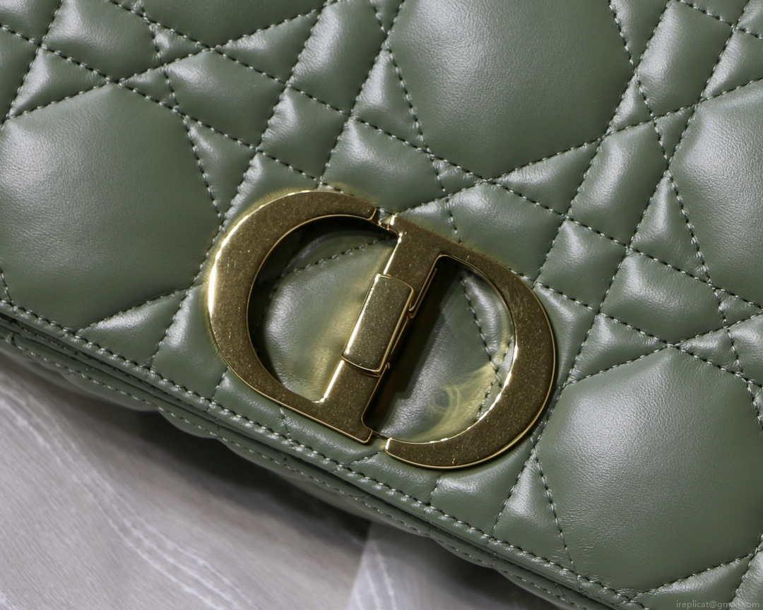 Dior M9242 Medium Quilted Macrocannage Calfskin Green