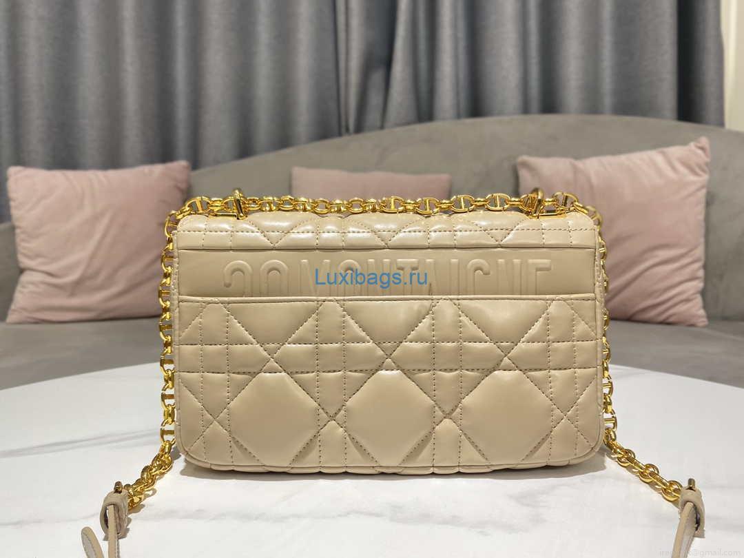 Dior M9242 Medium Quilted Macrocannage Calfskin Yellow