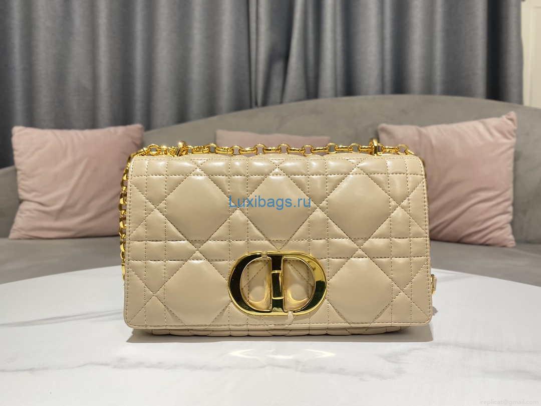 Dior M9242 Medium Quilted Macrocannage Calfskin Yellow