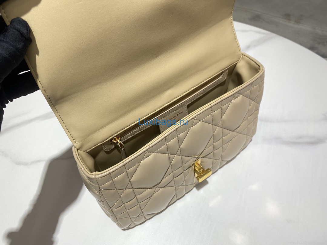 Dior M9242 Medium Quilted Macrocannage Calfskin Yellow