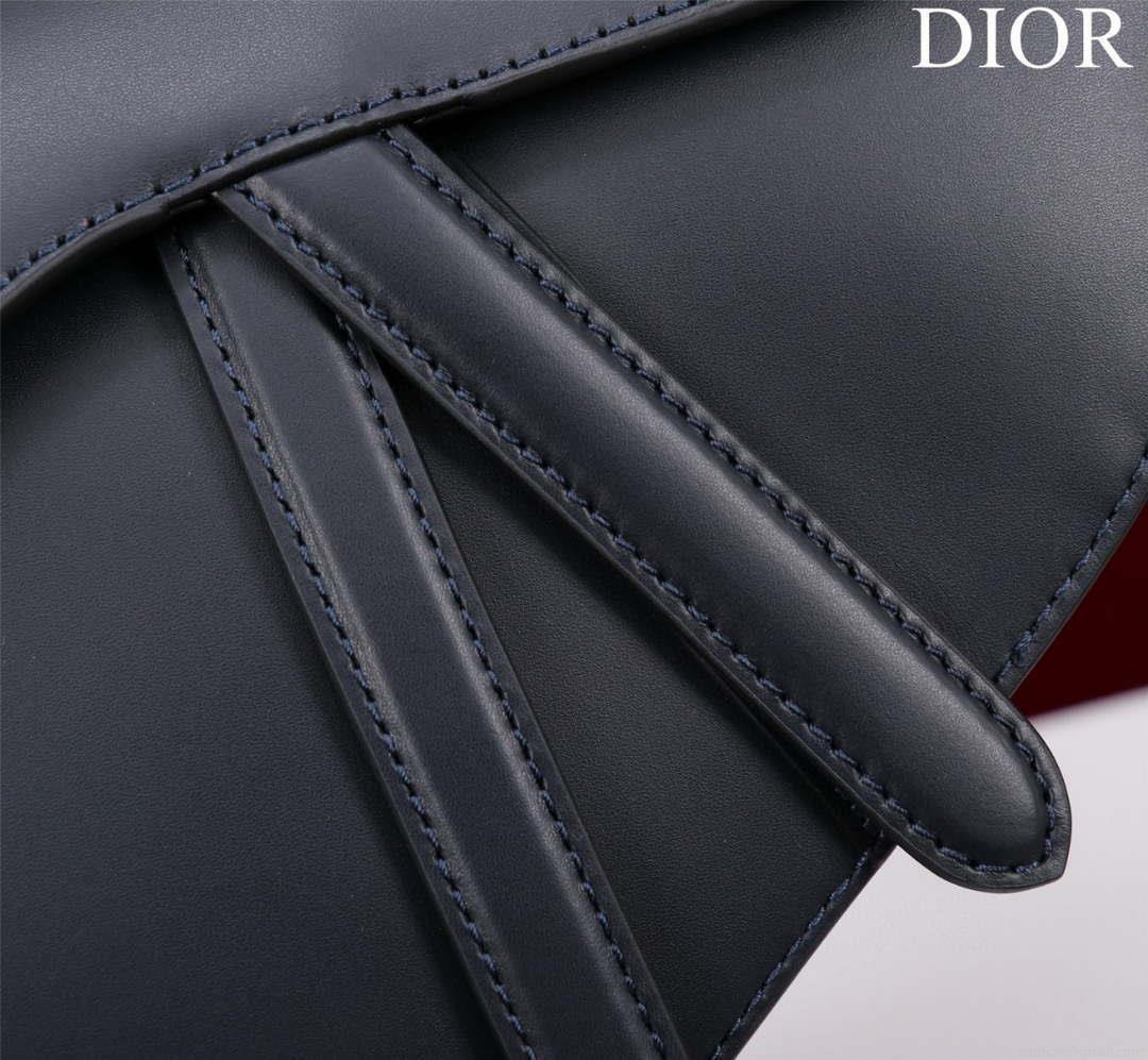 Dior M0455 Saddle Bag With Strap Ultramatte Calfskin Black Gold