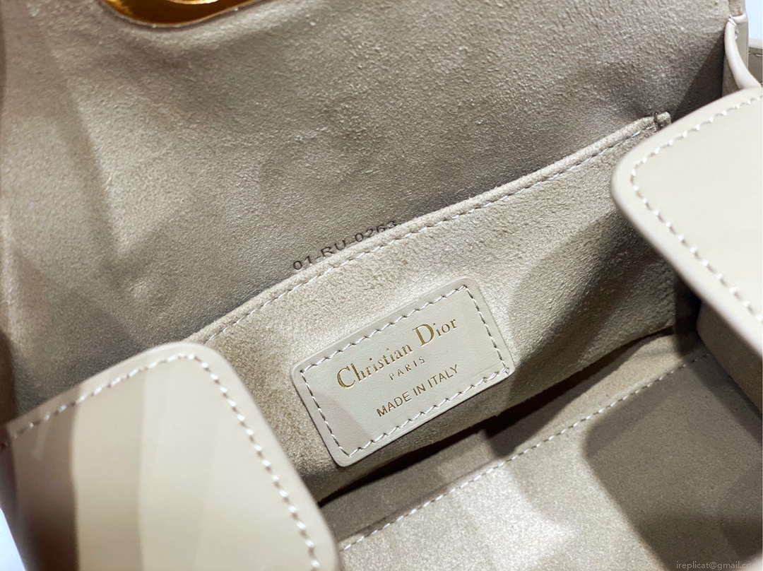 Dior M8671UBEQ_M900 Small Boston bag Beige box Calfskin