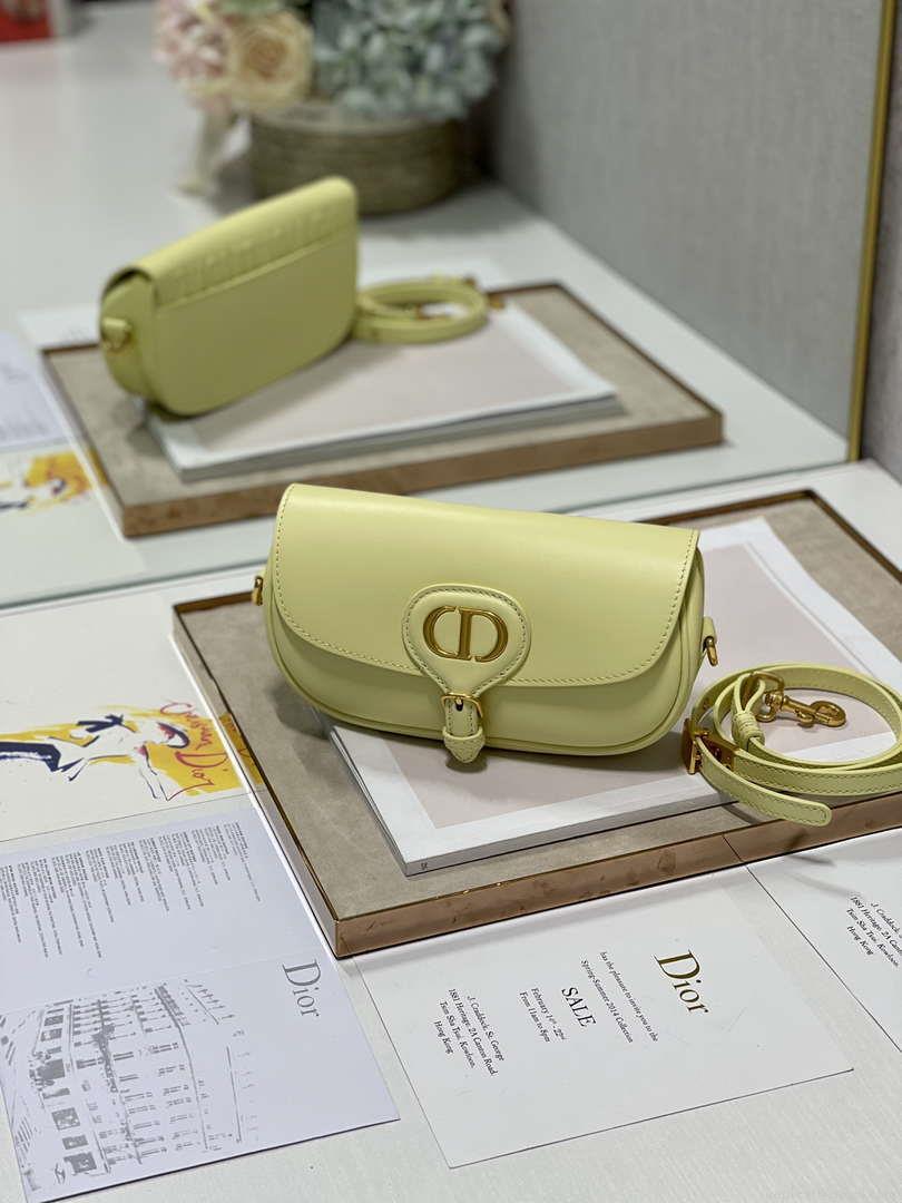 Dior M9317S Crossbody Small Bobby EAST-WEST Bag Smooth Calfskin Yellow