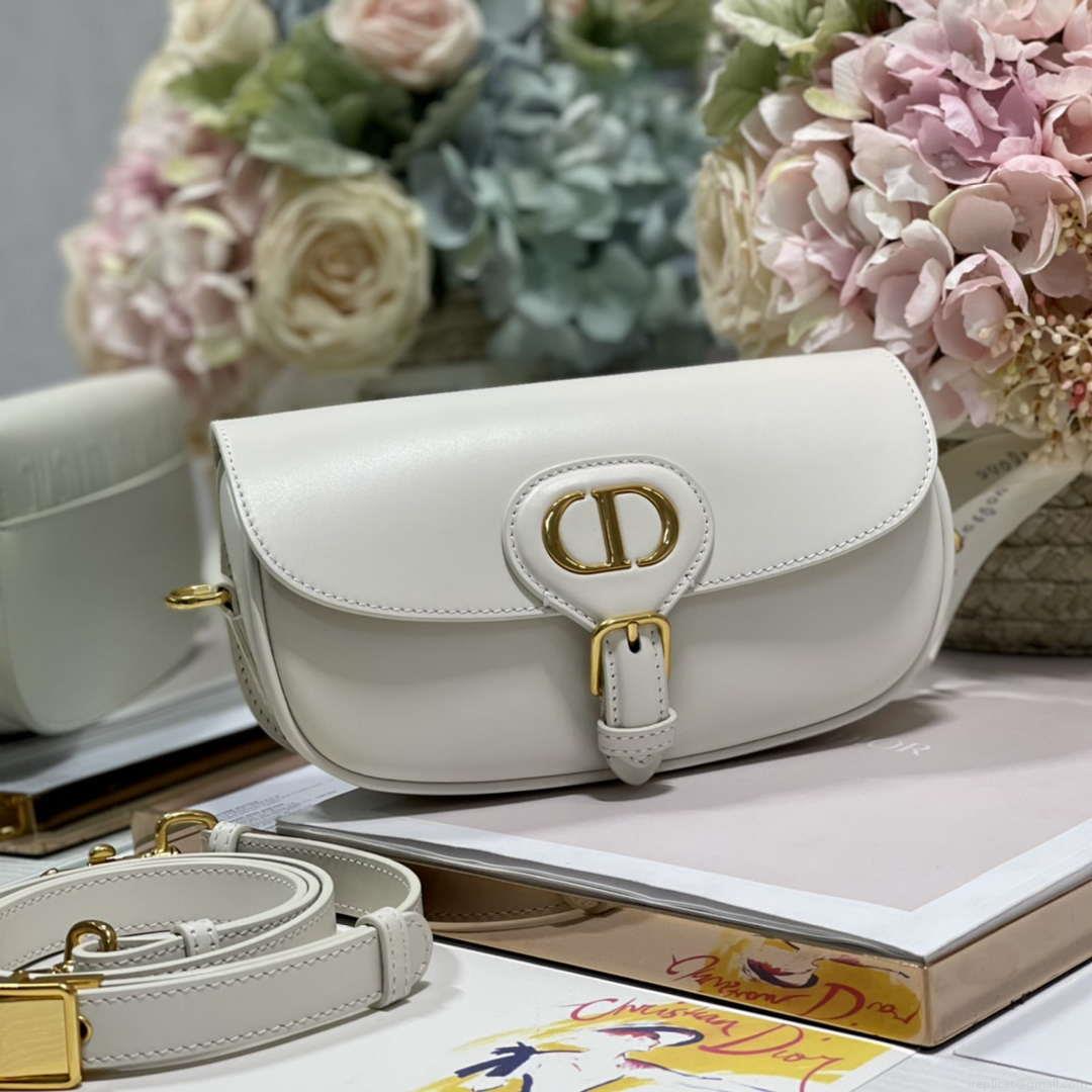 Dior M9317S Crossbody Small Bobby EAST-WEST Bag Smooth Calfskin White