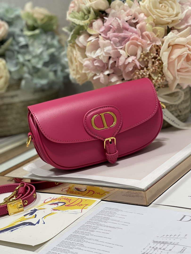 Dior M9317S Crossbody Small Bobby EAST-WEST Bag Smooth Calfskin Rose Red