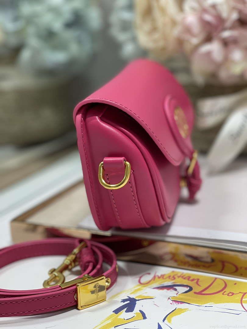 Dior M9317S Crossbody Small Bobby EAST-WEST Bag Smooth Calfskin Rose Red