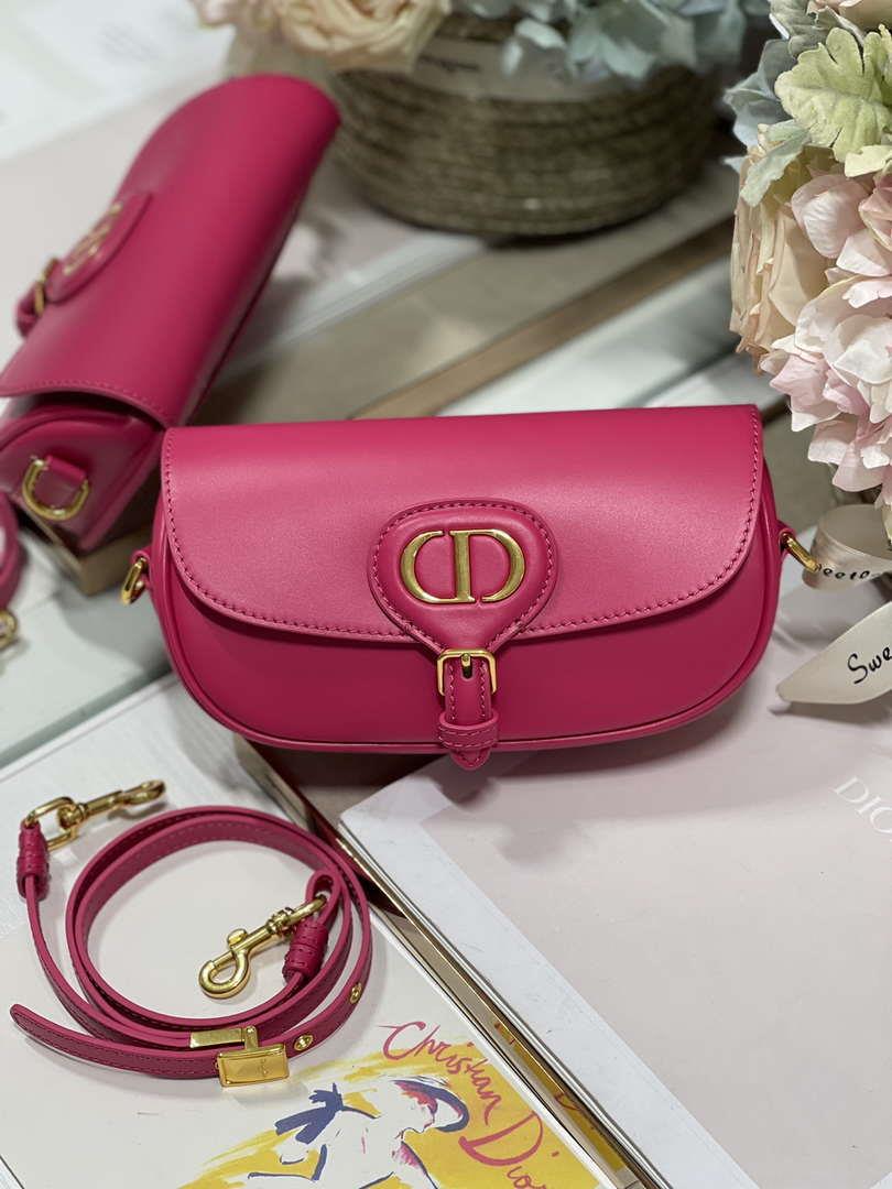 Dior M9317S Crossbody Small Bobby EAST-WEST Bag Smooth Calfskin Rose Red