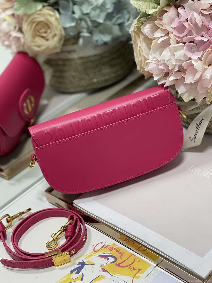 Dior M9317S Crossbody Small Bobby EAST-WEST Bag Smooth Calfskin Rose Red