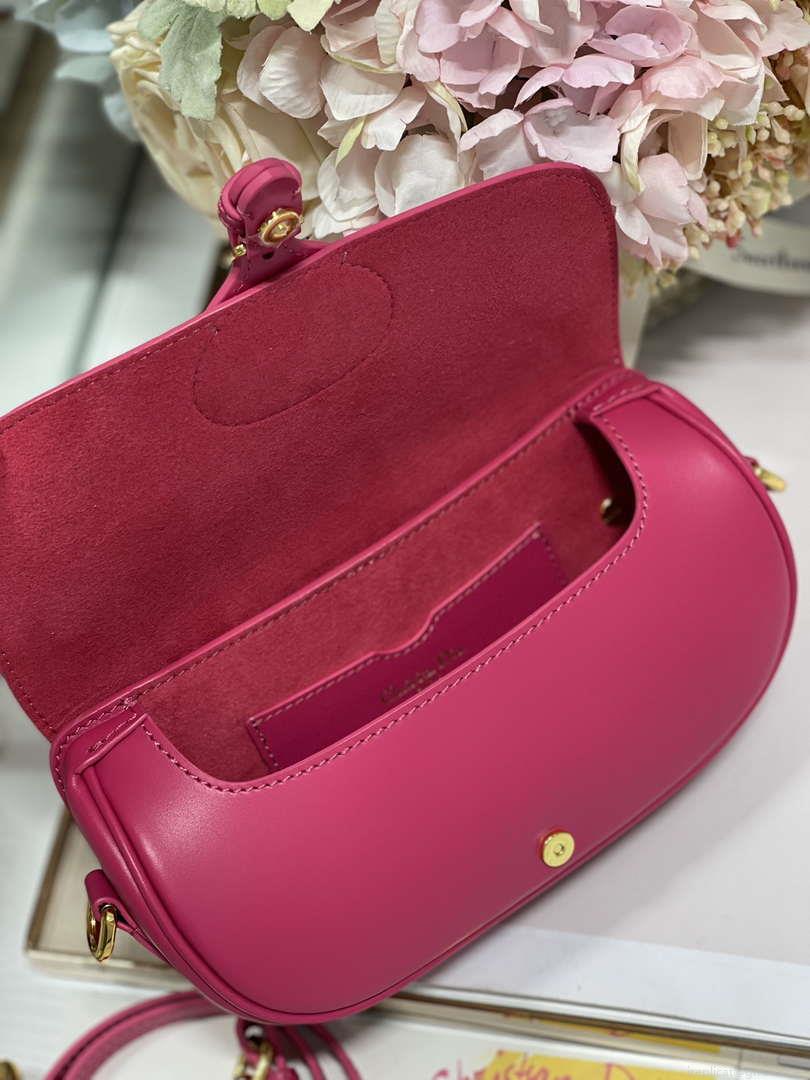 Dior M9317S Crossbody Small Bobby EAST-WEST Bag Smooth Calfskin Rose Red