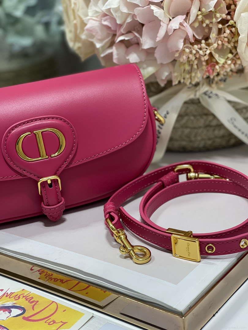 Dior M9317S Crossbody Small Bobby EAST-WEST Bag Smooth Calfskin Rose Red