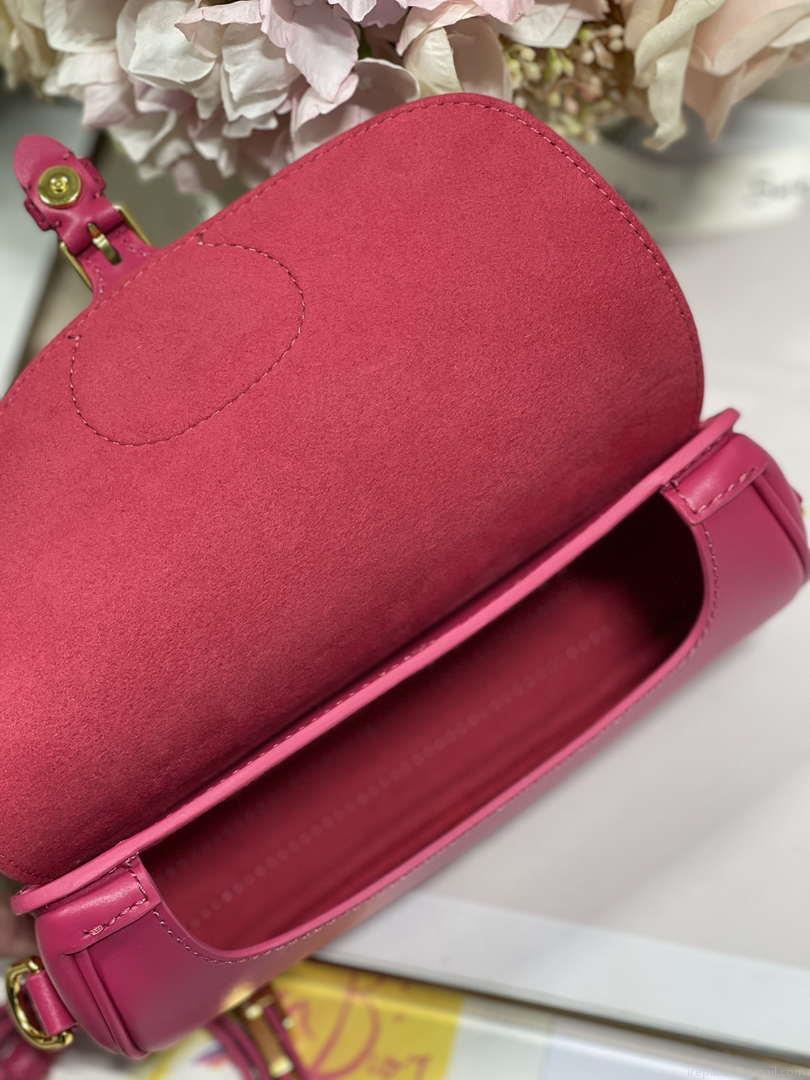 Dior M9317S Crossbody Small Bobby EAST-WEST Bag Smooth Calfskin Rose Red