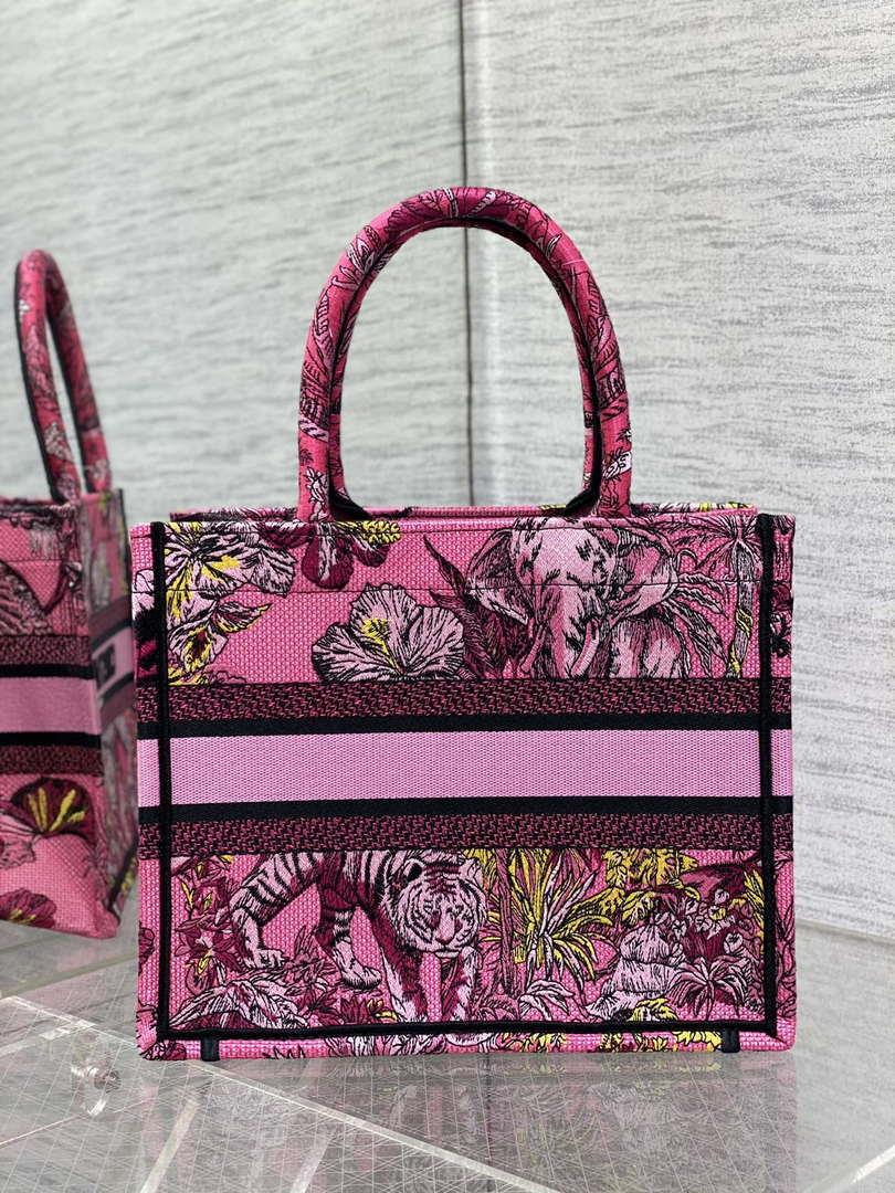 Dior M1265 Small Book Tote Toile de Jouy Sauvage Embroidery M9601