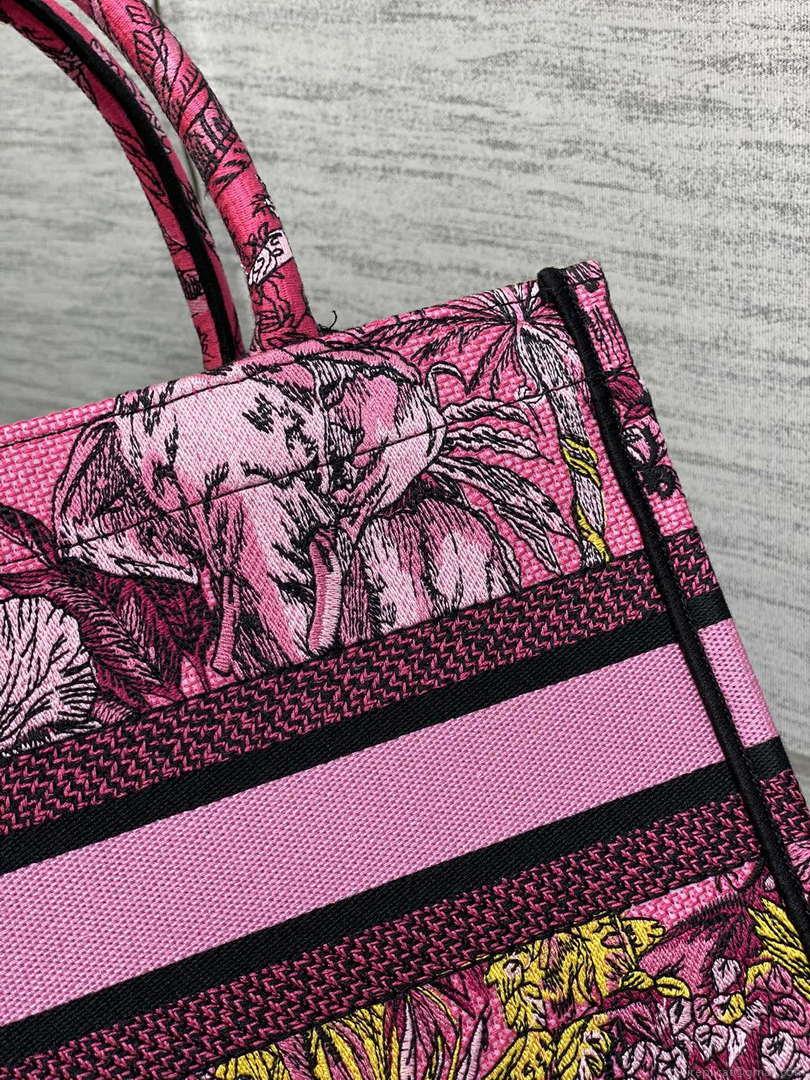 Dior M1265 Small Book Tote Toile de Jouy Sauvage Embroidery M9601