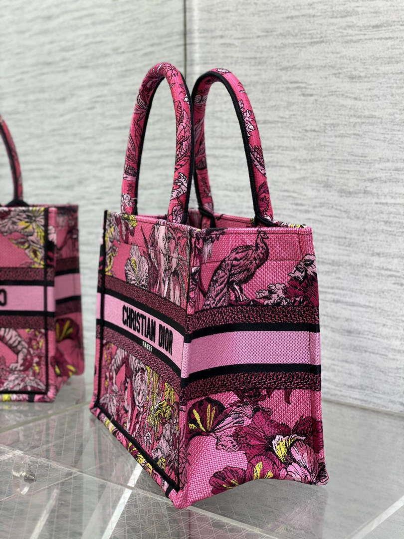 Dior M1265 Small Book Tote Toile de Jouy Sauvage Embroidery M9601