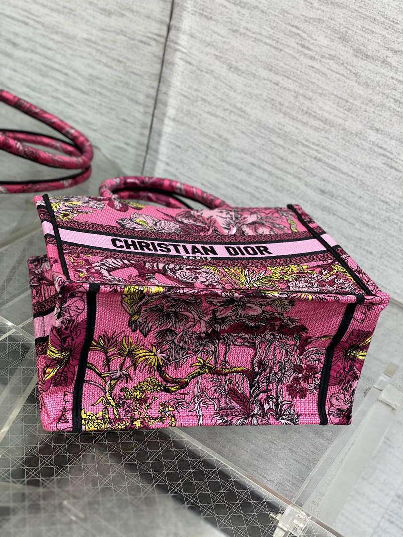 Dior M1265 Small Book Tote Toile de Jouy Sauvage Embroidery M9601