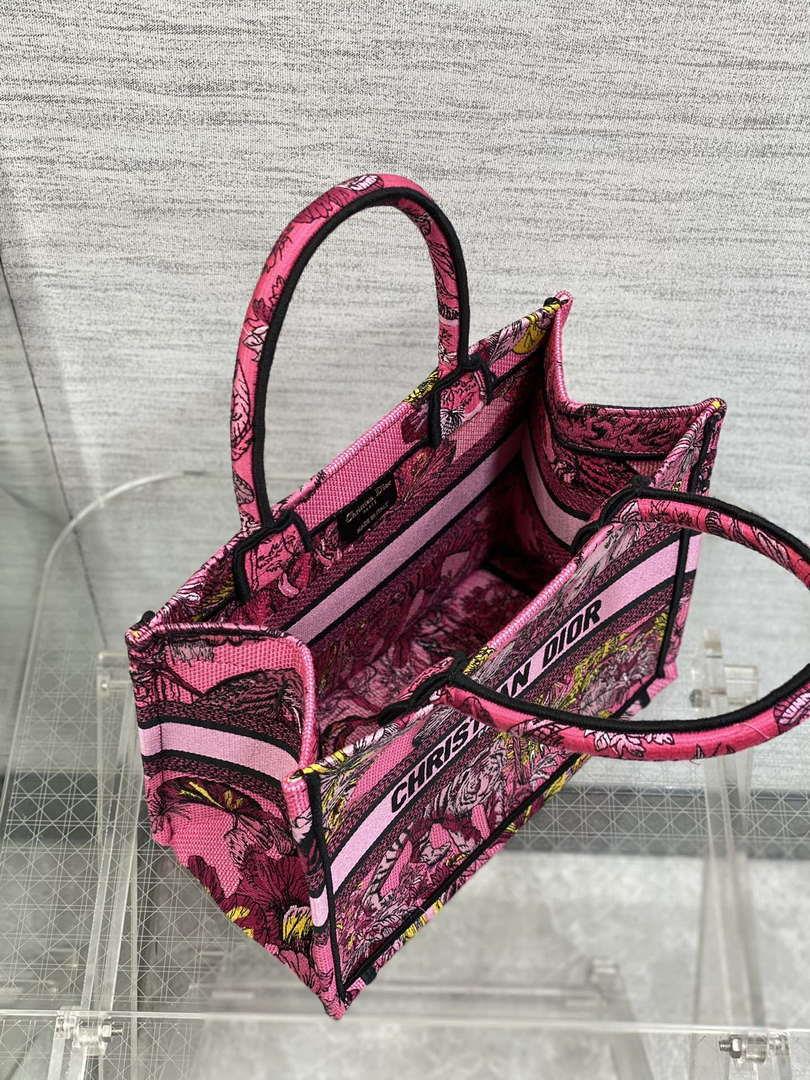 Dior M1265 Small Book Tote Toile de Jouy Sauvage Embroidery M9601