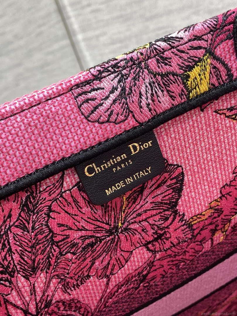 Dior M1265 Small Book Tote Toile de Jouy Sauvage Embroidery M9601
