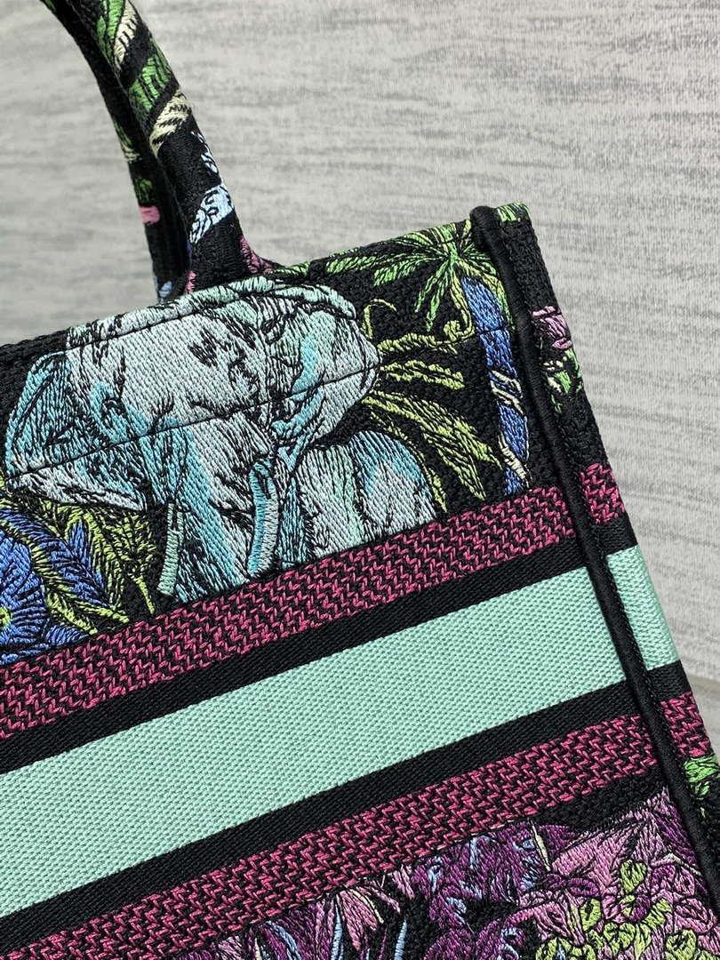 Dior M1265 Small Book Tote Toile de Jouy Sauvage Embroidery M9605