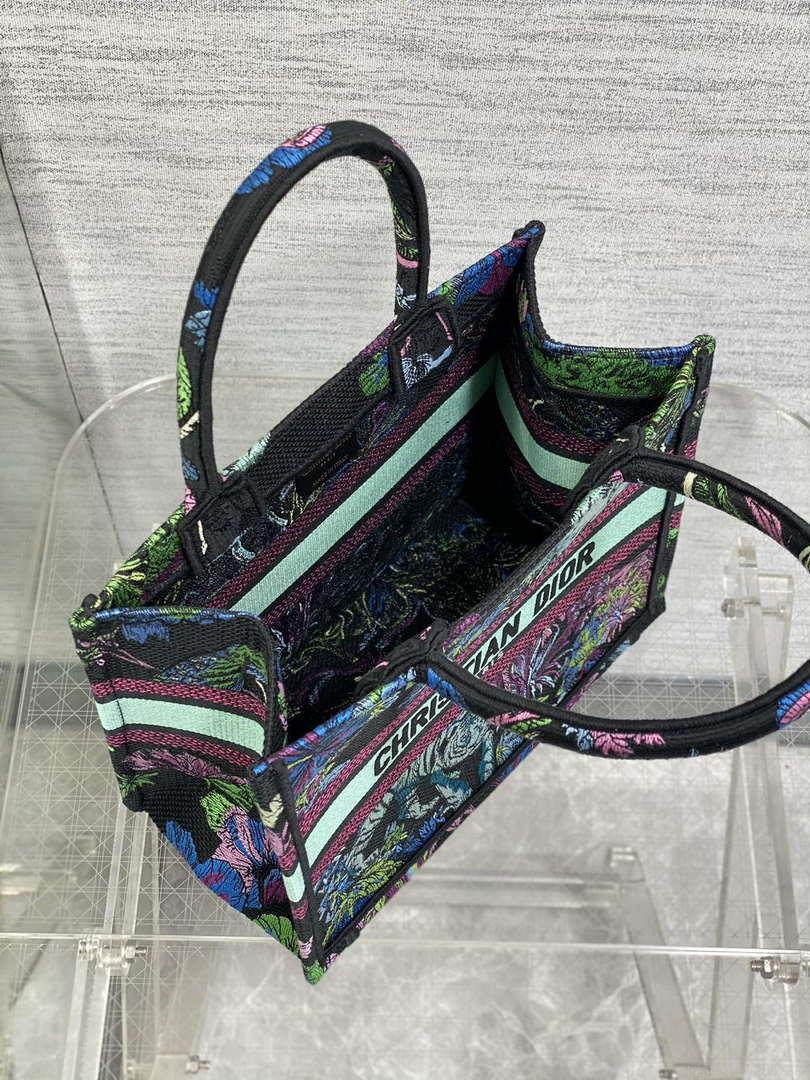Dior M1265 Small Book Tote Toile de Jouy Sauvage Embroidery M9605